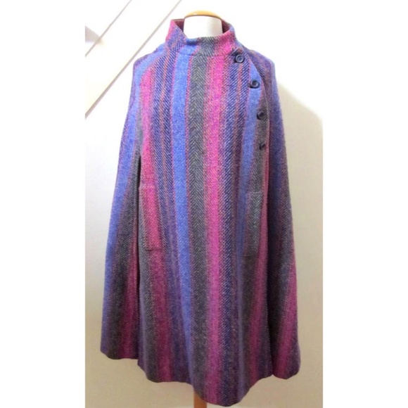 VINTAGE JIMMY HOURIHAN WOOL CAPE SIZE MEDIUM TO LARGE - Picture 5 of 9